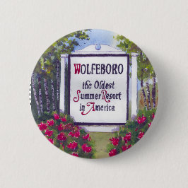 Wolfeboro NH Signへようこそ 缶バッジ