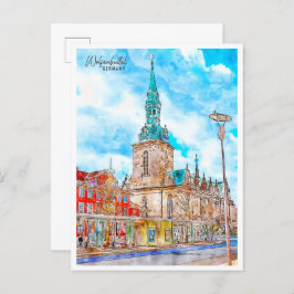 Wolfenbuttelドイツのヴィンテージ旅行水の色 ポストカード