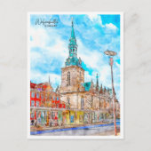 Wolfenbuttelドイツのヴィンテージ旅行水の色 ポストカード (正面)