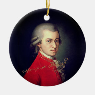 Wolfgang Amadeus Mozart署名 セラミックオーナメント