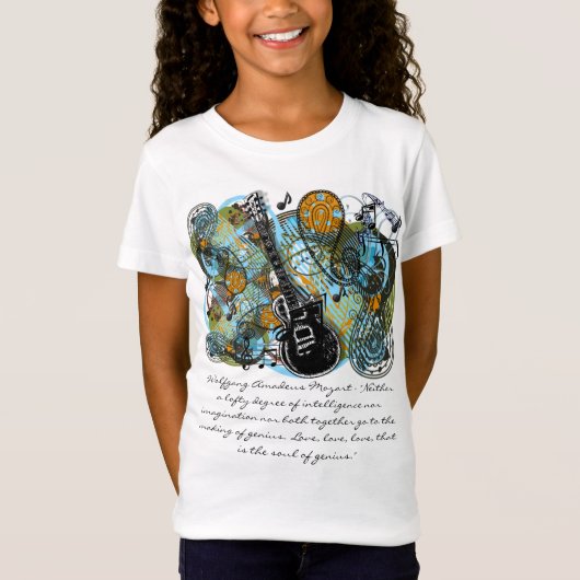Wolfgang Amadeus Mozart - 「高尚な学位も持っていない Tシャツ (正面)