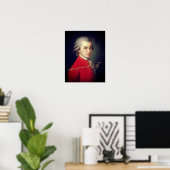 Wolfgang Amadeus Mozart 1819 with signature ポスター (ホームオフィス)