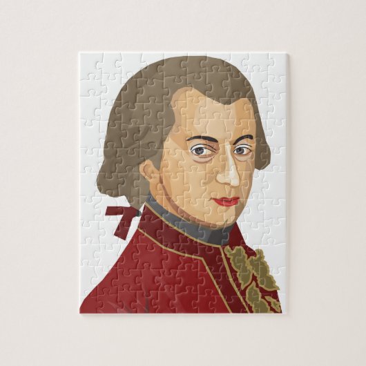 Wolfgang Amadeus Mozart als Puzzle ジグソーパズル (縦)
