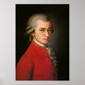 Wolfgang Amadeus Mozart Art Poster ポスター