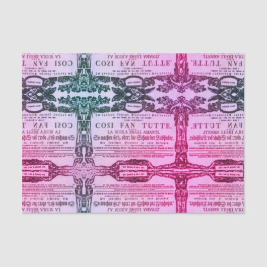 ♥ Wolfgang Amadeus Mozart Herz Oper Cosi fan tutte 薄葉紙 (正面)