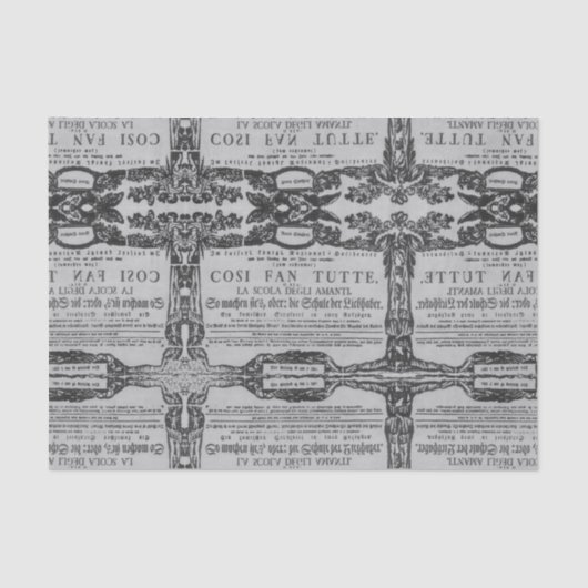 ♥ Wolfgang Amadeus Mozart Herz Oper Cosi fan tutte 薄葉紙 (正面)