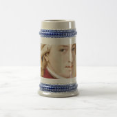 Wolfgang Amadeus Mozart im Aquarell Stil ビールジョッキ (中央)