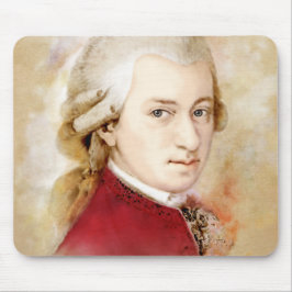 Wolfgang Amadeus Mozart im Aquarell Stil マウスパッド