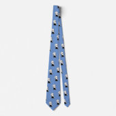 Wolfgang Amadeus Mozart on blue Neck Tie ネクタイ (正面)