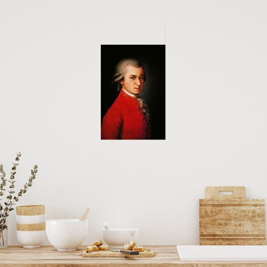 Wolfgang Amadeus Mozart portrait ポスター (キッチン)