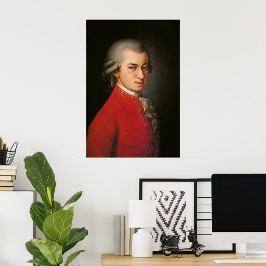 Wolfgang Amadeus Mozart Portrait ポスター (ホームオフィス)