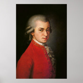 Wolfgang Amadeus Mozart Portrait ポスター