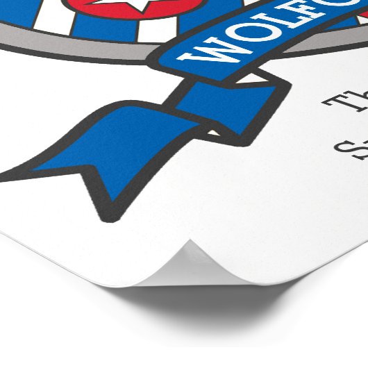 Wolfgang boys name meaning heraldry shield poster ポスター (角)