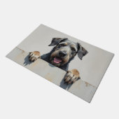 Wolfhound Dog Doormat Art ドアマット (アングル)