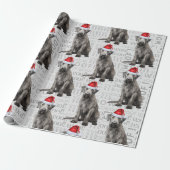 Wolfhound dog Santa Christmas for Dog Lovers ラッピングペーパー (アンロールド)