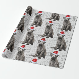 Wolfhound dog Santa Christmas for Dog Lovers ラッピングペーパー