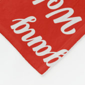 Wolfhound Dog with Name Patterned Christmas フリースブランケット (角)