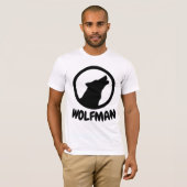 WOLFMAN おもしろい Men's T-shirts Tシャツ (正面フル)