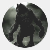 wolfman sticker1 ラウンドシール (正面)
