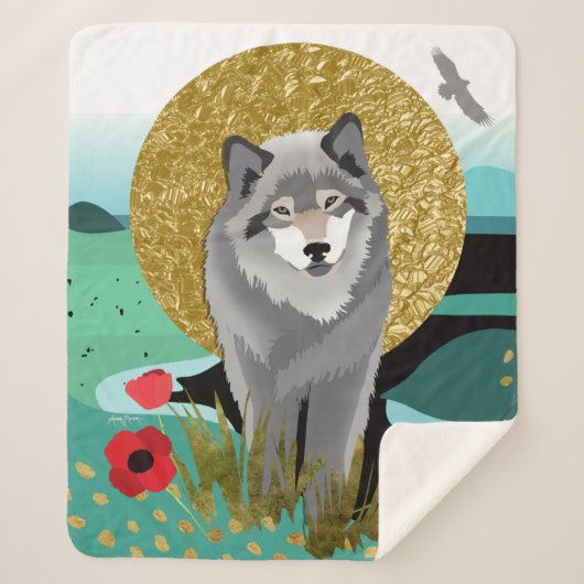 WOLFMOONオーラシェルパブランケット – 3サイズ シェルパブランケット (正面)