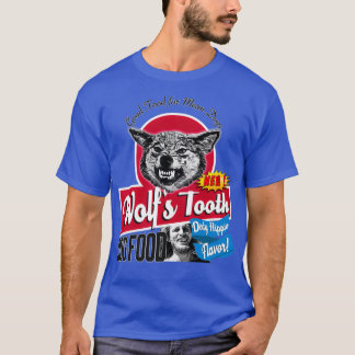 Wolfs歯ドッグフード汚いヒッピー風味 Tシャツ