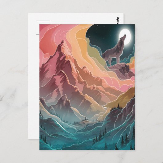 Wolfs Moonlit Howl ポストカード (正面/裏面)