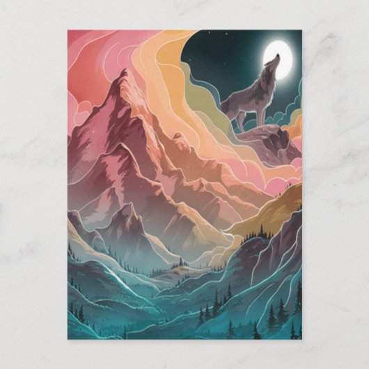 Wolfs Moonlit Howl ポストカード (正面)