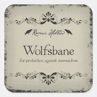 WolfsbaneハロウィーンJARステッカーラベル スクエアシール