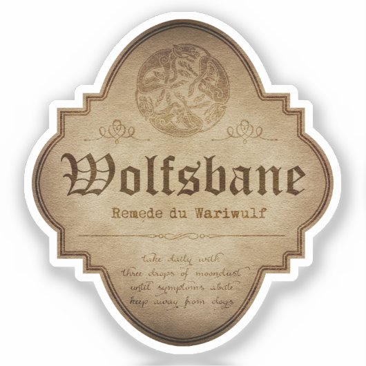 Wolfsbane Apothecary DC シール (正面)