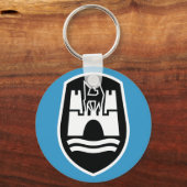 Wolfsburg Coat of Arms (白黒) キーホルダー (正面)