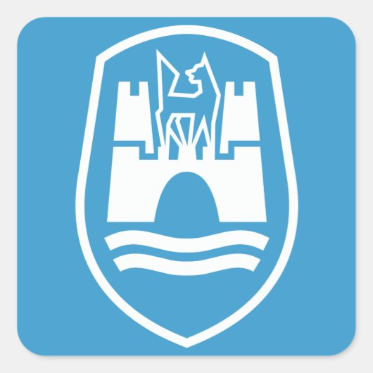 Wolfsburg Coat of Arms （白） スクエアシール (正面)