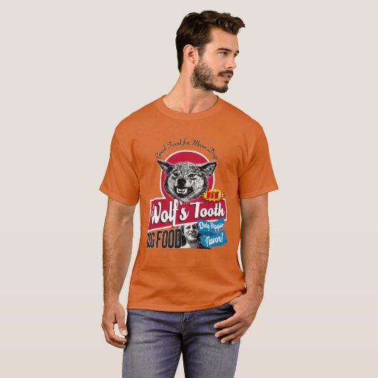 Wolfsooth Dog Food Dirty Hippie Flavor funny retro Tシャツ (正面フル)