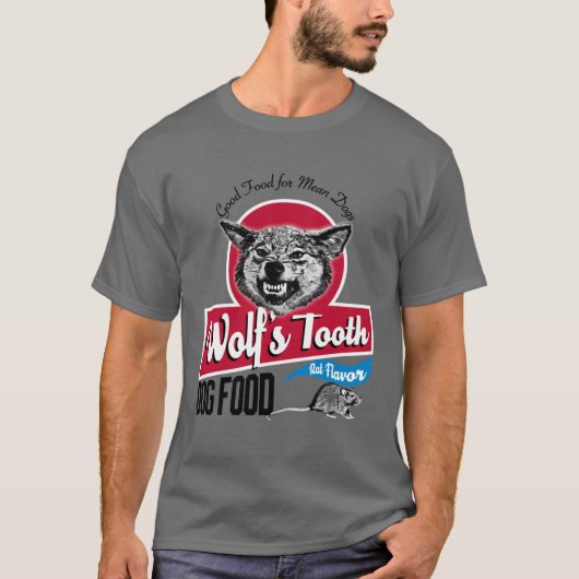 Wolfsooth Dog Food family funny Tシャツ (正面)