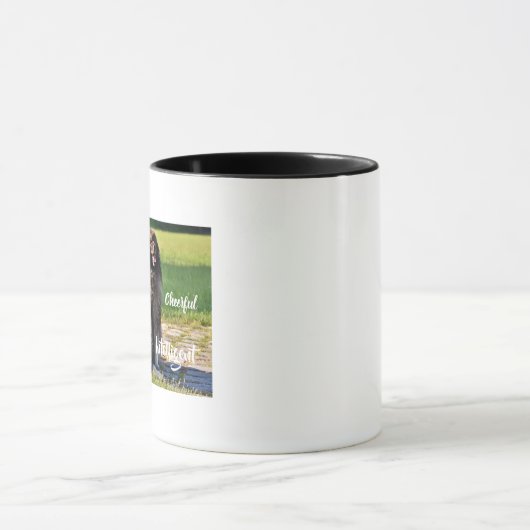 Wolfsspitz犬はトレイトマグを育てる マグカップ (中央)