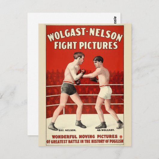 Wolgast-Nelsonの戦い写真 – 復元されたポスター ポストカード (正面/裏面)