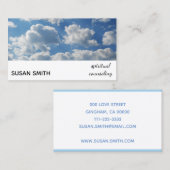 Wolken Himmel Spirituell hellblau Modern Foto 名刺 (正面/裏面)