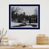 Wollman Iceスケートで滑るRink, Central Park NYC Poster ポスター (キッチン)