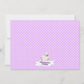 Wollyのヒツジの子ヒツジのベビーシャワーの招待のラベンダー 招待状 (裏面)