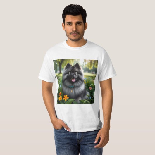 Wolspitz Keeshond Tシャツ (正面フル)