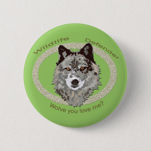 wolve私を愛しますか。 缶バッジ (正面)