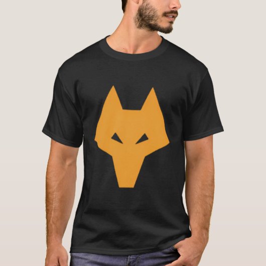 Wolverhampton England Gift Wolves Black金ゴールドVinta Tシャツ (正面)