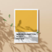 Wolverhampton Wolf金ゴールド – 白縁ど ポスター