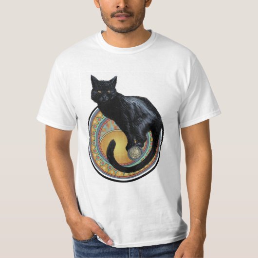 Wolvertonの黒猫のTシャツ Tシャツ (正面)