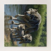 Wolves and Pups - Animal Puzzle ジグソーパズル (横)