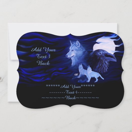 『Wolves and Raven with full moon』 招待状 (裏面)