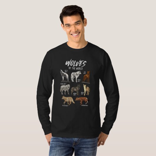 Wolves Animals of the World Wolf Hunter Educationa Tシャツ (正面フル)