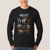 Wolves Animals of the World Wolf Hunter Educationa Tシャツ (正面)