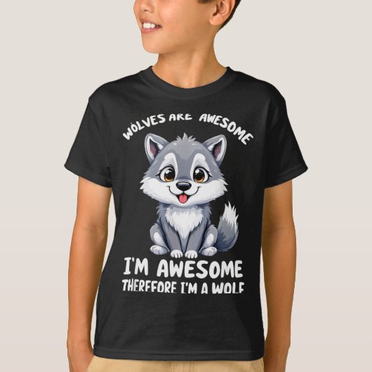 Wolves Are Awesome Funny Wolf Gif Zookeeper  Tシャツ (正面)