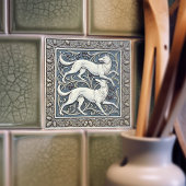 Wolves Arts & Crafts Wall Decor Art Nouveau Crane タイル