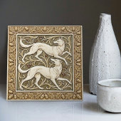 Wolves Arts & Crafts Wall Decor Art Nouveau Crane タイル